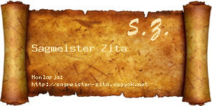Sagmeister Zita névjegykártya
